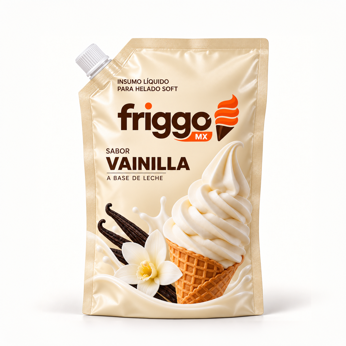 Base líquida para helado sabor Vainilla 2 L | FRIGGO
