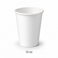 Vaso de Papel Encerado Blanco 12 oz