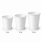 Vaso de Papel Encerado Blanco 12 oz
