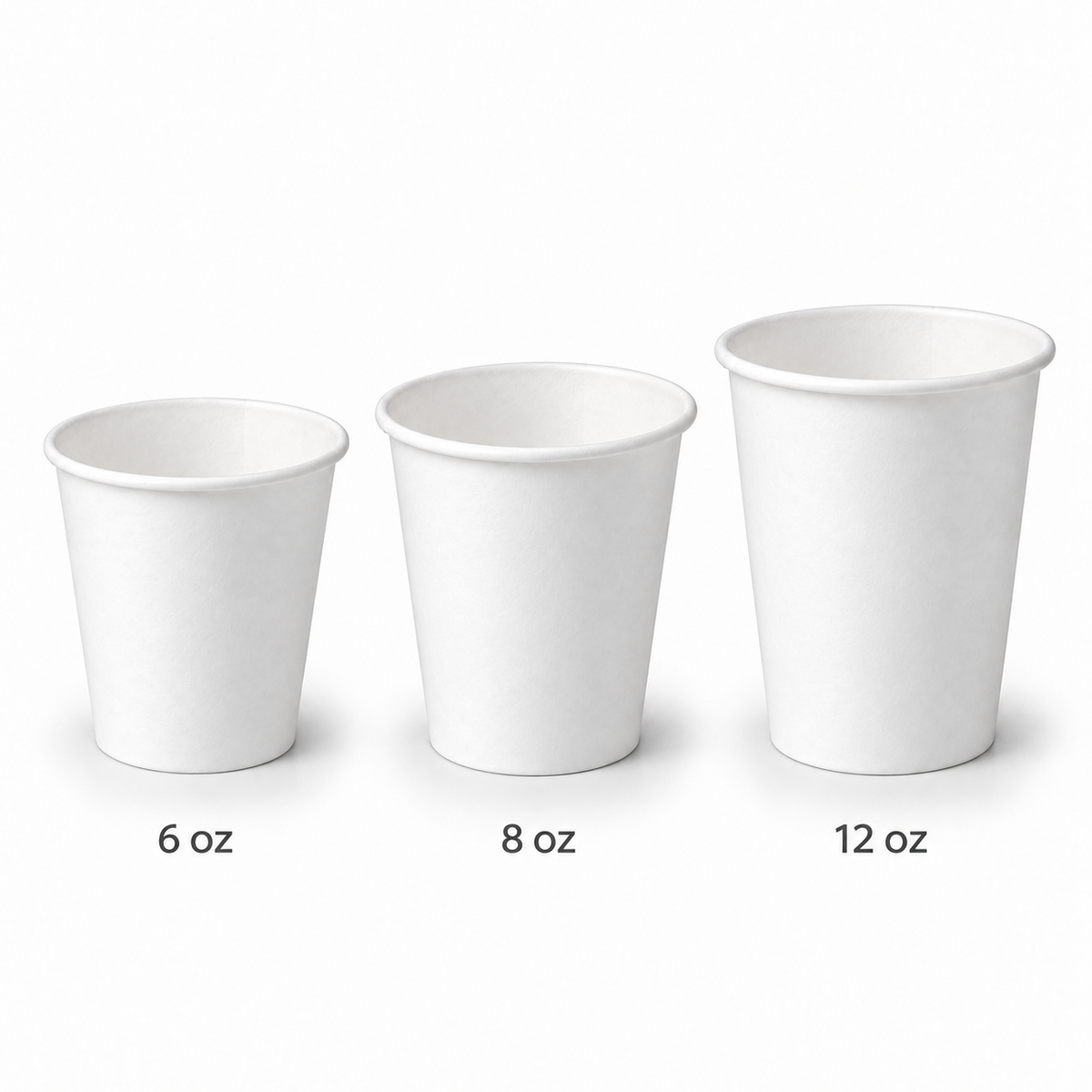 Vaso de Papel Encerado Blanco 12 oz