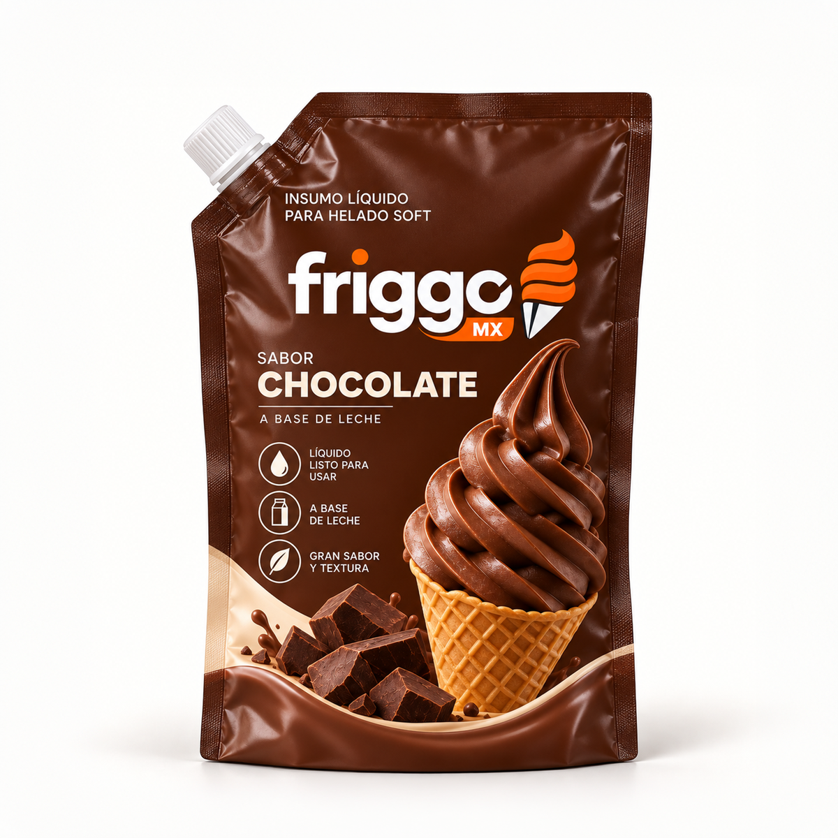 Base líquida para helado sabor Chocolate 2 L | FRIGGO